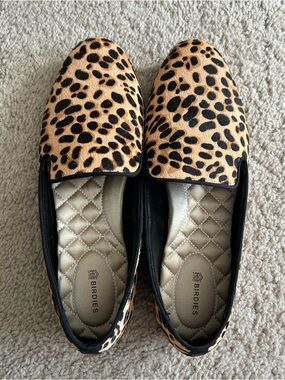 Birdies Leopard-Pattern Slip-On Flats